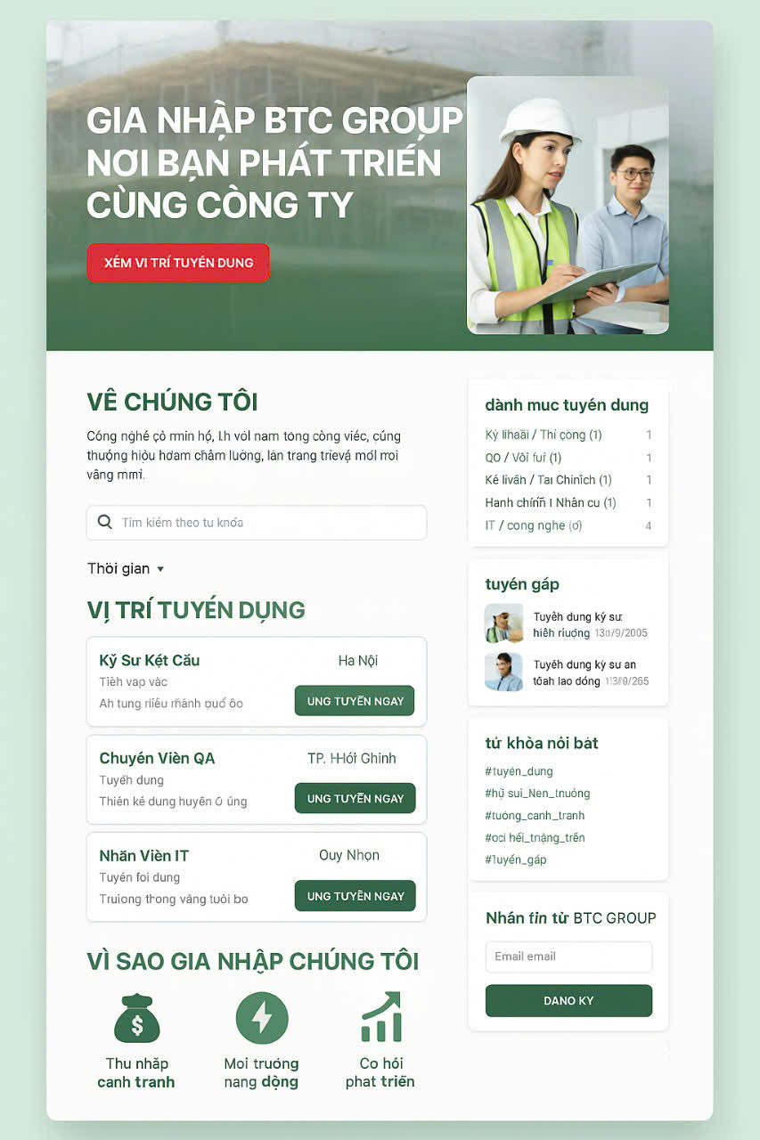Hình ảnh môi trường làm việc BTC
